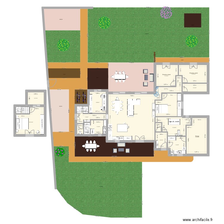 extention 45 m2 au top min def 02. Plan de 17 pièces et 195 m2