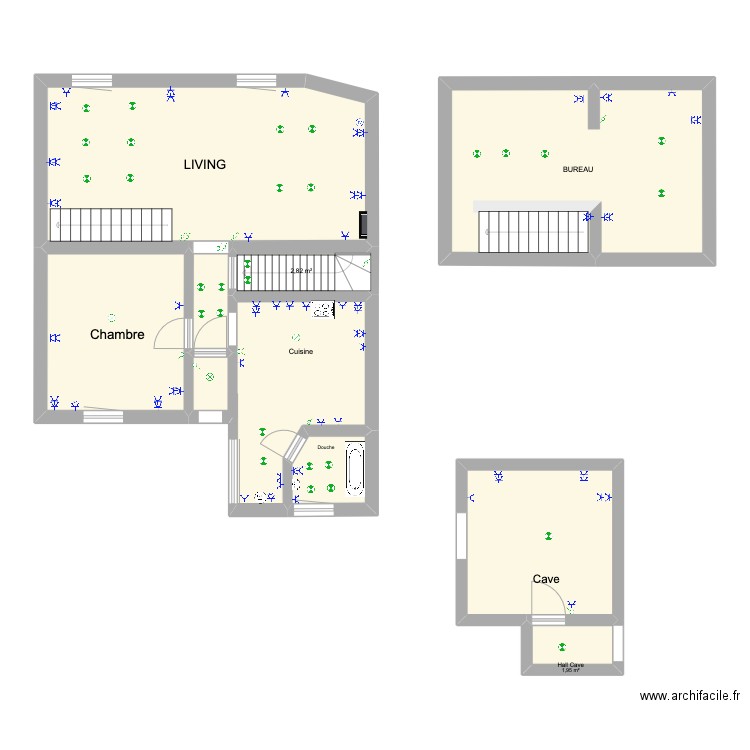 HECTOR DENIIS 47/1. Plan de 7 pièces et 82 m2