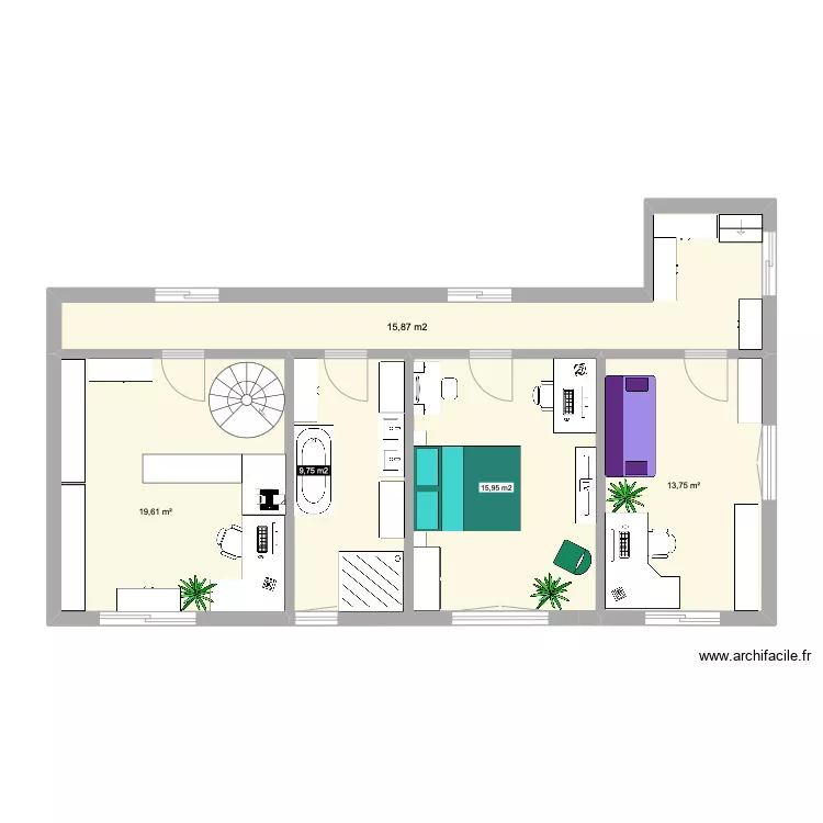 Plan raisonnable - &eacute;tage 1. Plan de 