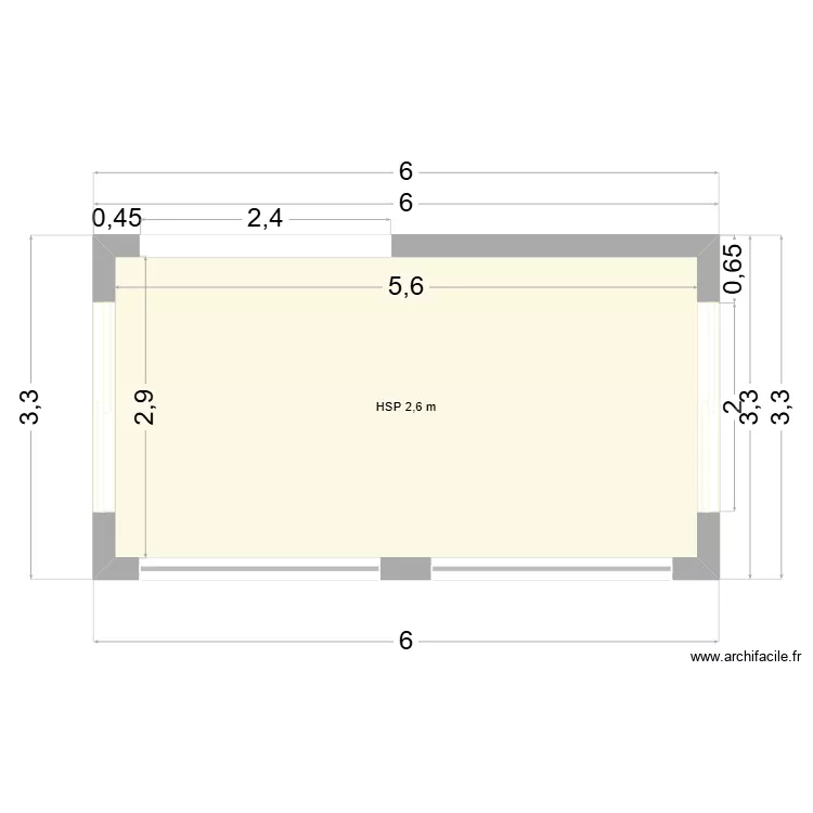 Cuisine ext&eacute;rieur. Plan de 1  et 16 m²