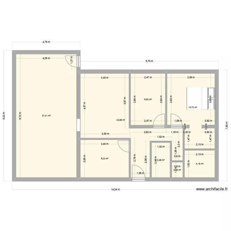 plan maison v3. Plan de 8  et 104 m²