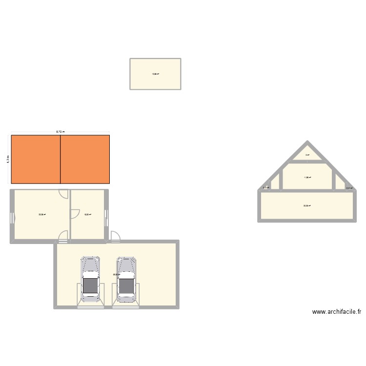 maison. Plan de 9 pièces et 141 m2