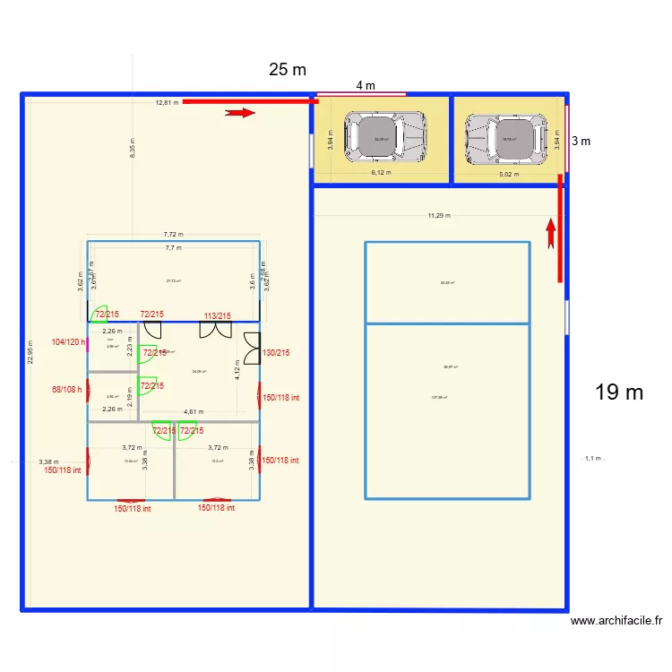 MAISON denise parking. Plan de MAISON denise parking. Plan de