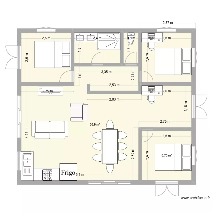 projet ED. Plan de 6 et 64 m² projet ED. Plan de 6 et 64 m²