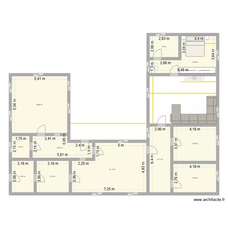 2e maison de rêve. Plan de 11 Pièces et 153 m² 2e maison de rêve. Plan de 11 Pièces et 153 m²