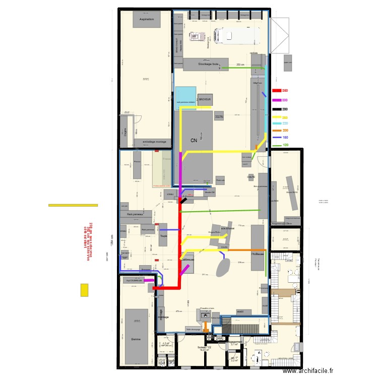 atelier Yann V13. Plan de 16 pièces et 702 m2