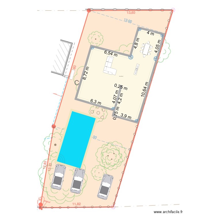 Ecouflant 421 m2 v2. Plan de 1 pièce et 115 m2