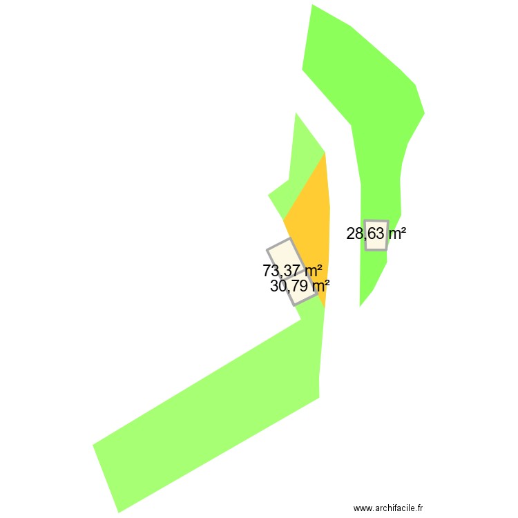 Plan Masse Preouede 1. Plan de 3 pièces et 133 m2
