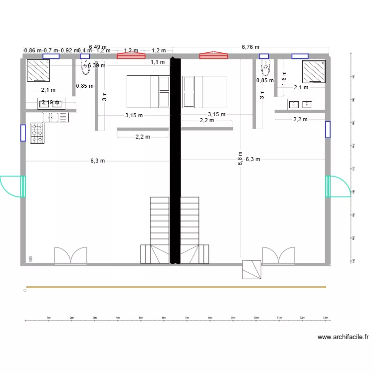 PLAN V2. Plan de 1  et 35 m²