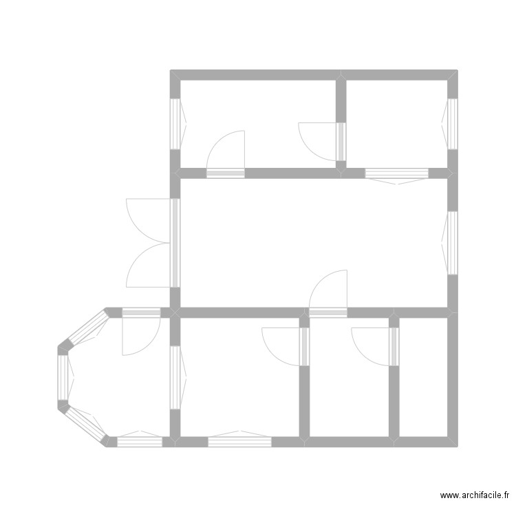 67 ermitage . Plan de 7 pièces et 25 m2