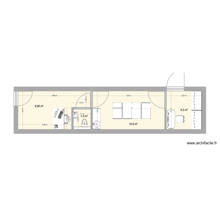 rituel zen aevc wc souhaite. Plan de 0 pièce et 0 m2