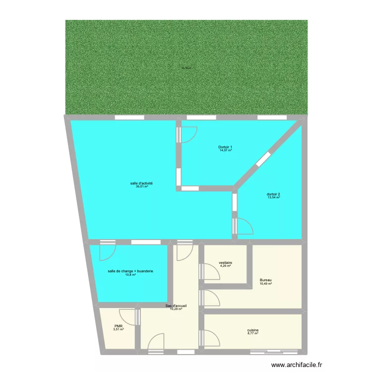 plan shirlie. Plan de 9  et 112 m²