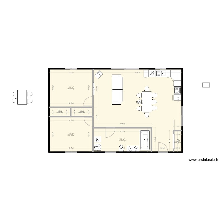 Chalet 4. Plan de 0 pièce et 0 m2