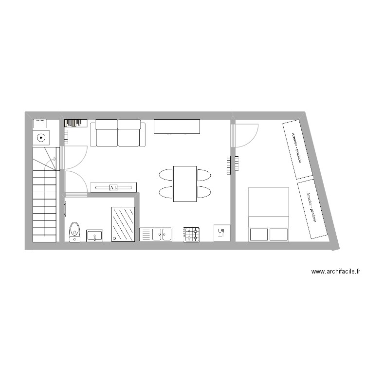 Studio Mons 2. Plan de 0 pièce et 0 m2