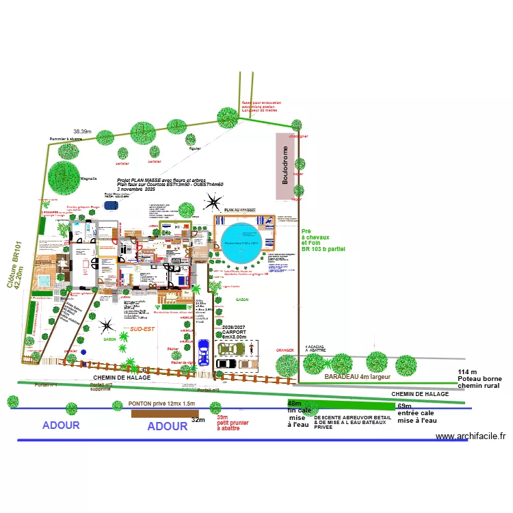 PLAN ARNAUD RDC electrique. Plan de 1  et 31 m²