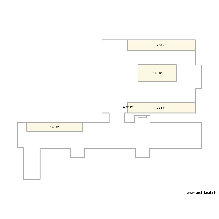 PLAN CHAUFFAGE SOL. Plan de 6 pièces et 44 m2