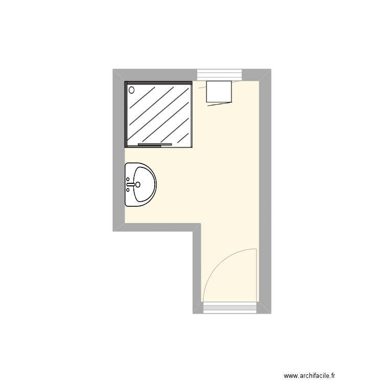 COUSTILLET. Plan de 1 pièce et 4 m2