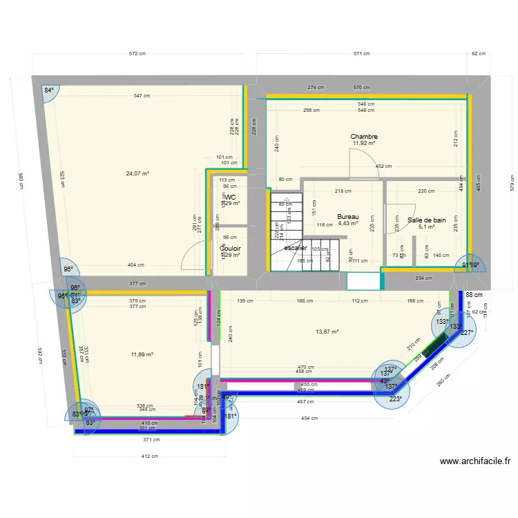 Boireau - R&eacute;novation. Plan de 
