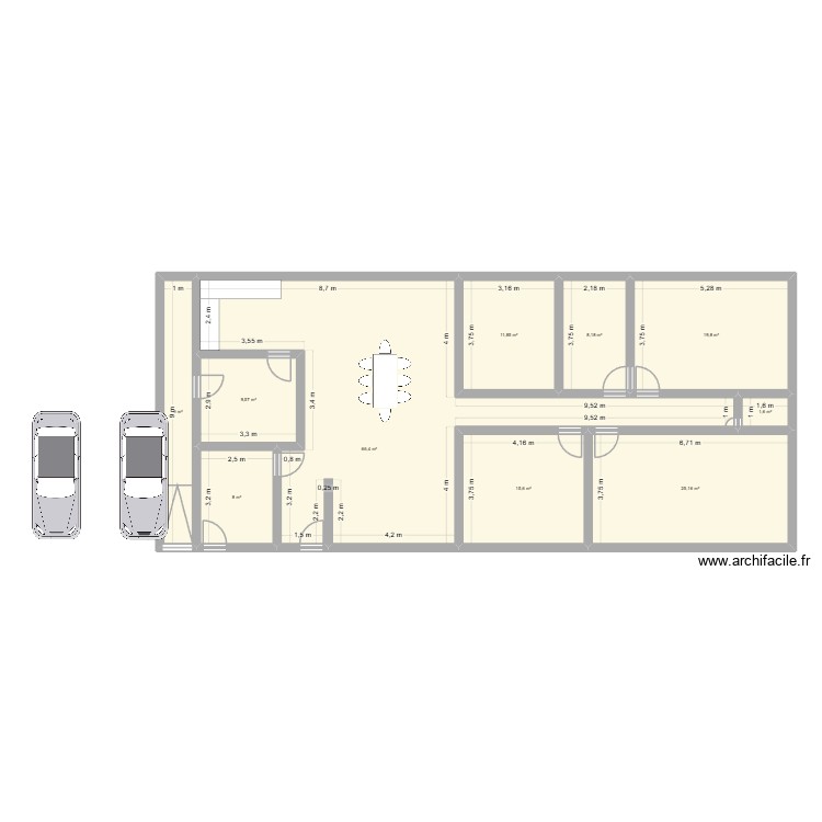 Plein pied. Plan de 0 pièce et 0 m2