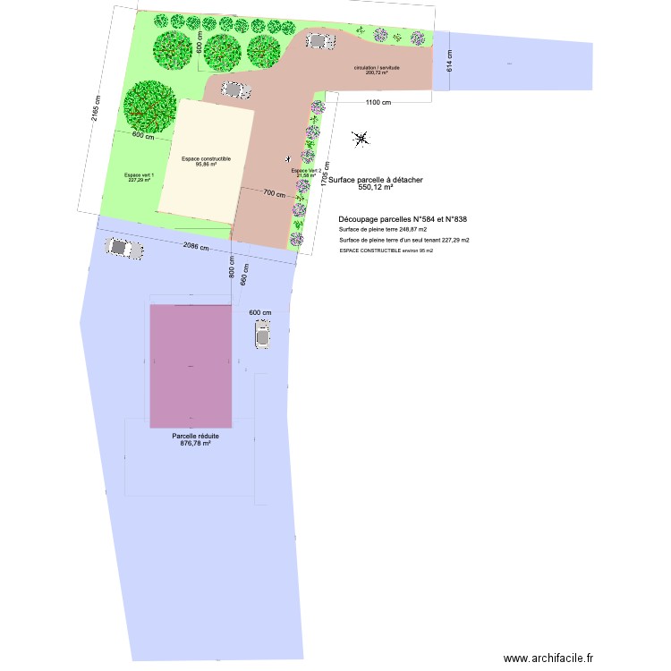 PLAN DECOUPAGE PARCELLE 11/22 7. Plan de 1 pièce et 102 m2