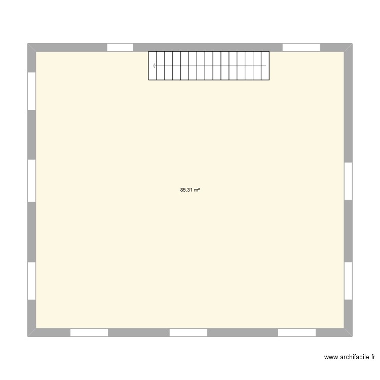 Maroc. Plan de 1 pièce et 85 m2