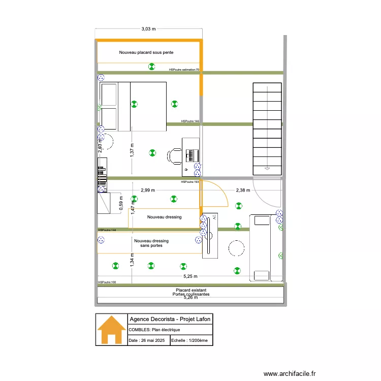 Plan2D_LAFON_COMBLES_ELEC. Plan de Plan2D_LAFON_COMBLES_ELEC. Plan de