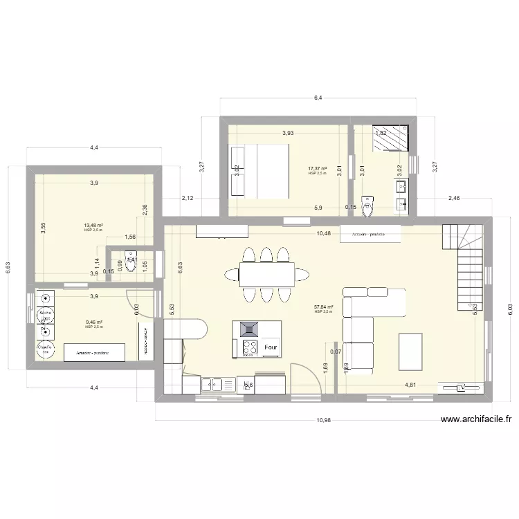 nouveau plant dol. Plan de 4  et 98 m²