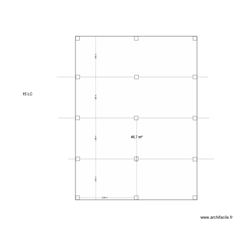 plan dalle bois atelier. Plan de 1  et 41 m²