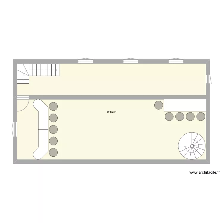 plans du restaurant. Plan de 1 Pièce et 77 m² plans du restaurant. Plan de 1 Pièce et 77 m²