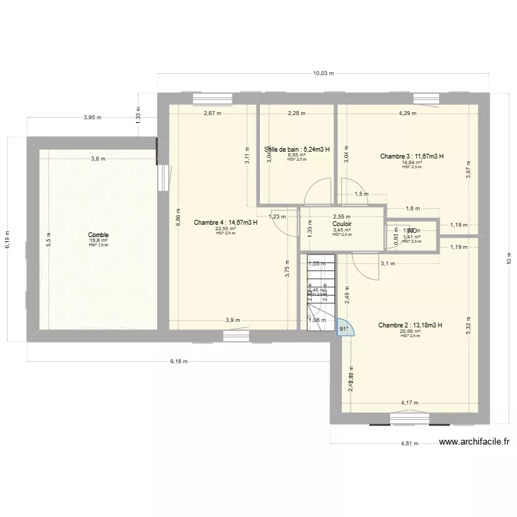 Projet am&eacute;nagement garage. Plan de 