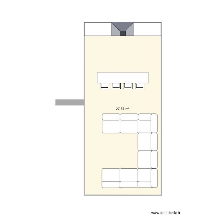 Pergola GM - V1. Plan de 1 pièce et 28 m2