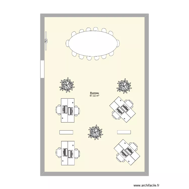 SPITEX. Plan de 1  et 67 m²