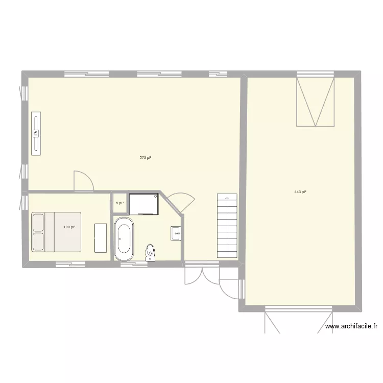 Chalet2027#1. Plan de 4 Pièces et 104 m²