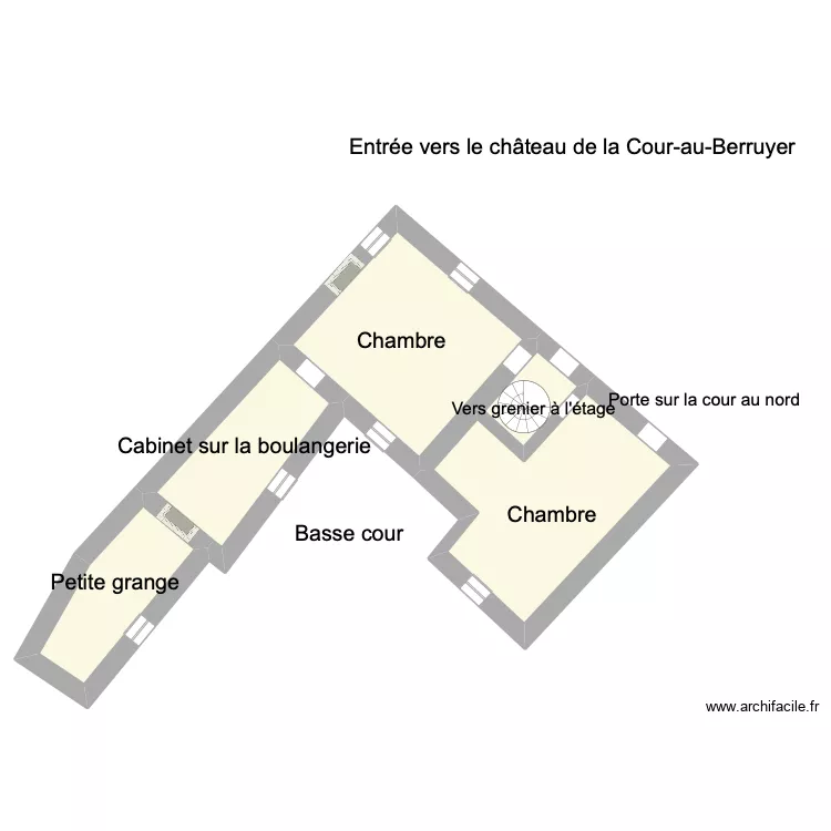 Manoir_1806_1etage. Plan de 