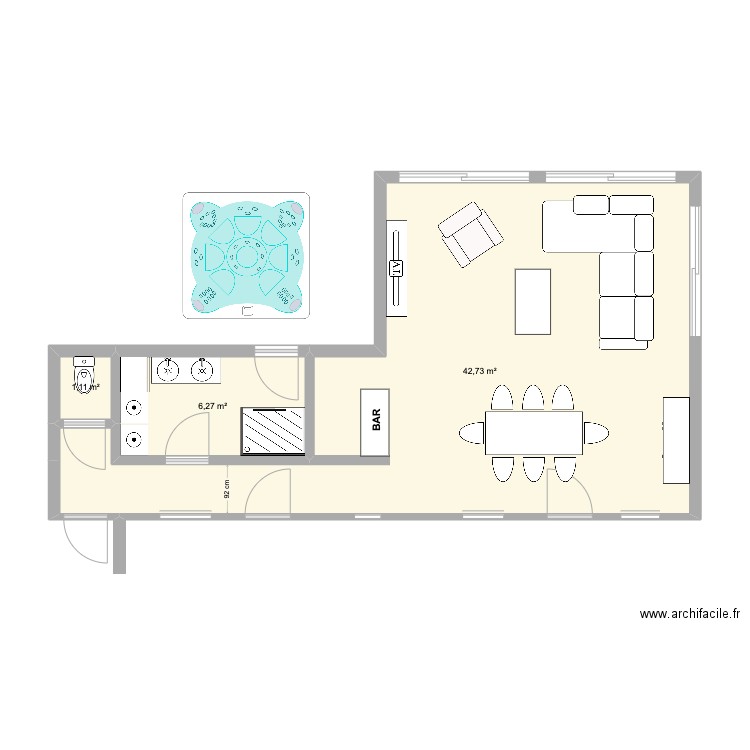 Terrasse mobile home V1. Plan de 0 pièce et 0 m2