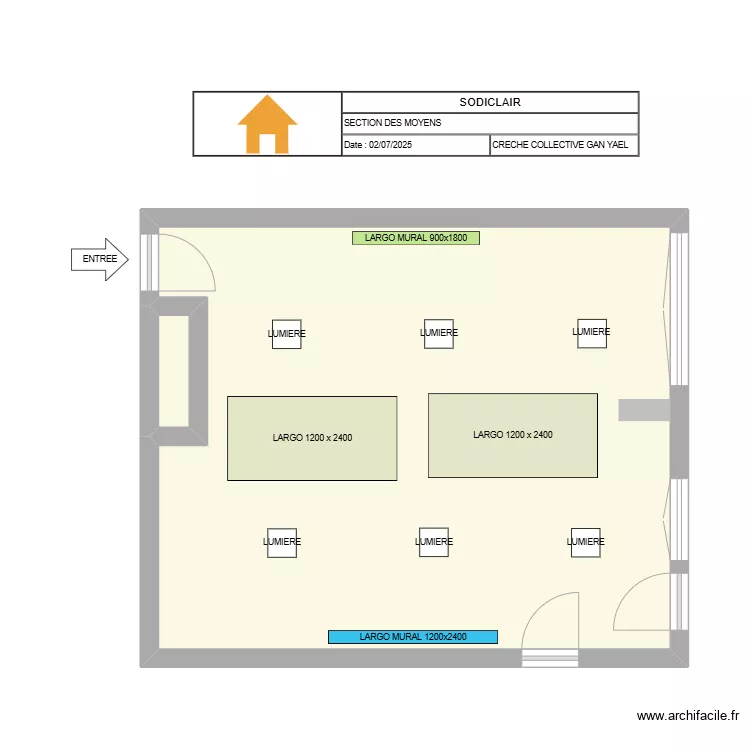 CRECHE COLLECTIVE GAN YAEL SECTION DES MOYENS. Plan de 