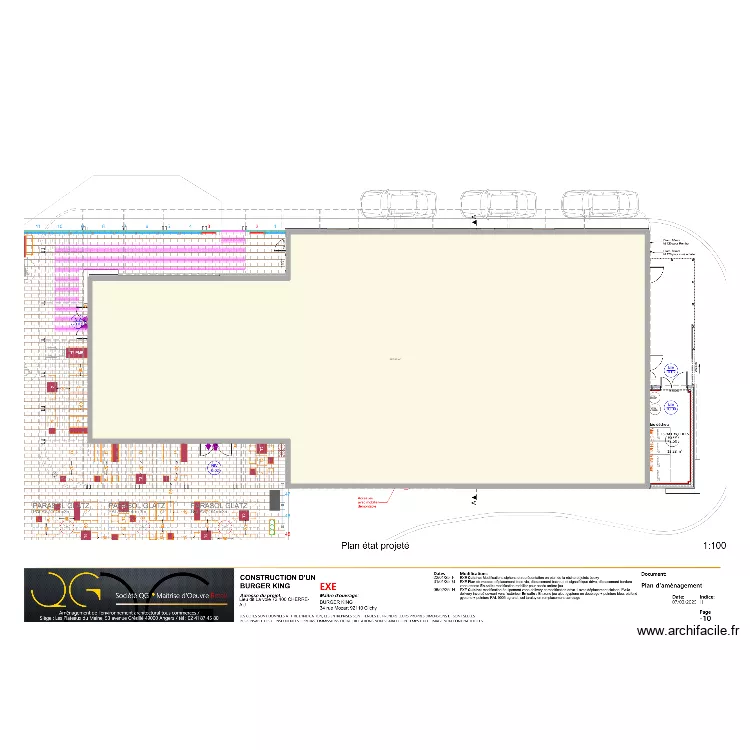 BURGER KING LA FERTE. Plan de 