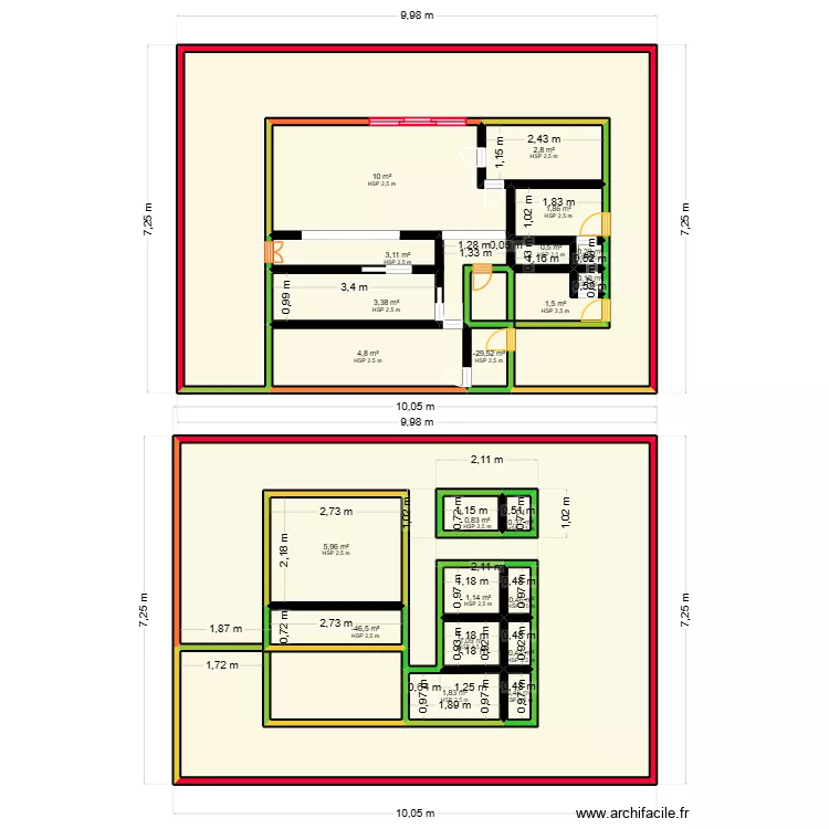 MAISON MAMAN ABIDJAN. Plan de 21 et 44 m² MAISON MAMAN ABIDJAN. Plan de 21 et 44 m²