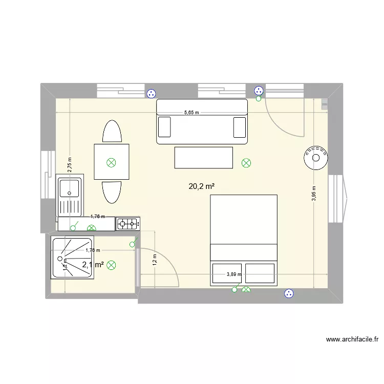 Habitat satelitte. Plan de 