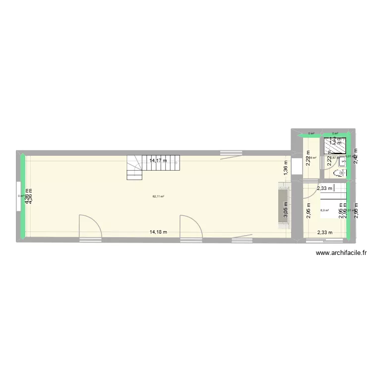Plan 02.26 V2. Plan de 9 pièces et 74 m²