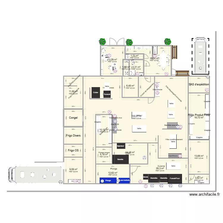Plan Batiment Version 11/02. Plan de 22  et 335 m²