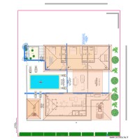 Esquisse 2 blocs avec toits avec sous-sol
