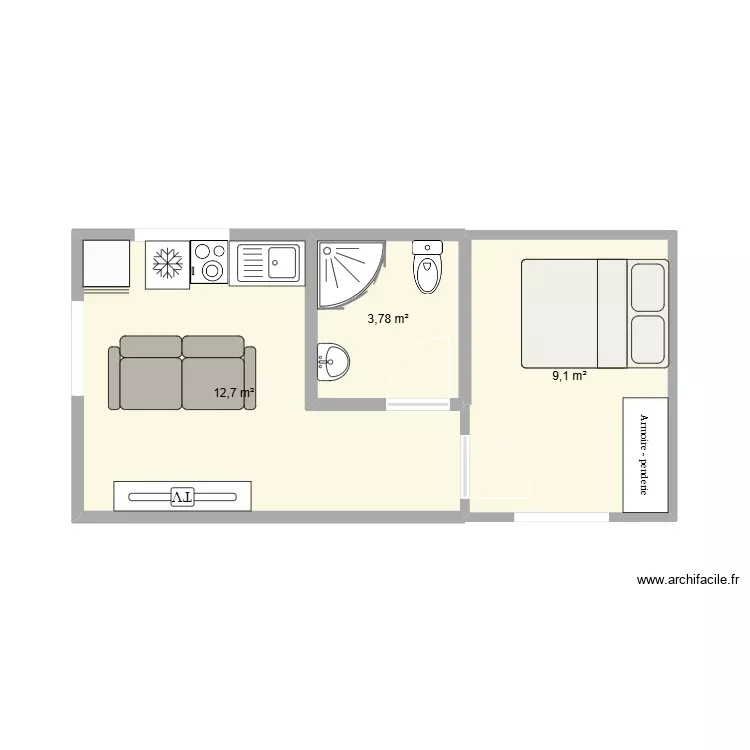 maison 25 m². Plan de 3 Pièces et 26 m² maison 25 m². Plan de 3 Pièces et 26 m²