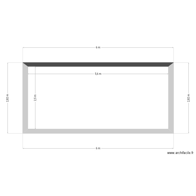 Plan 1. Plan de 1 pièce et 14 m2