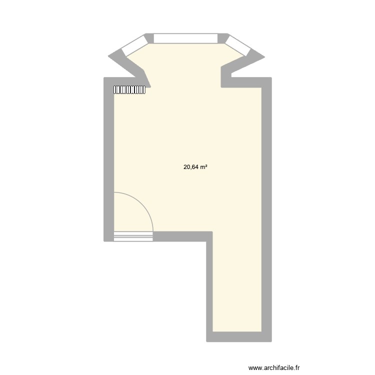 Studio. Plan de 0 pièce et 0 m2