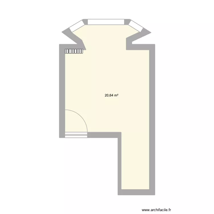 Studio. Plan de 1 et 21 m² Studio. Plan de 1 et 21 m²