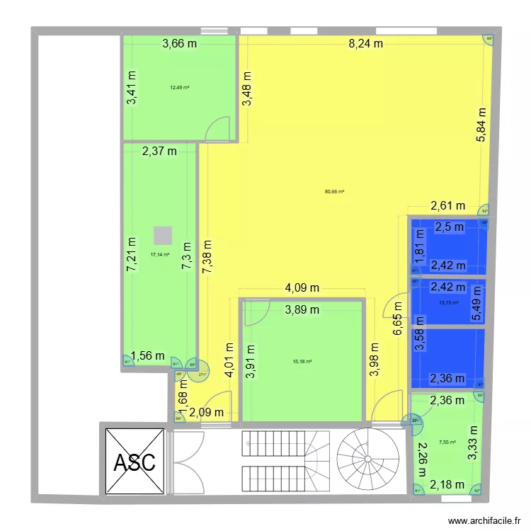 Kardham. Plan de 6  et 146 m²