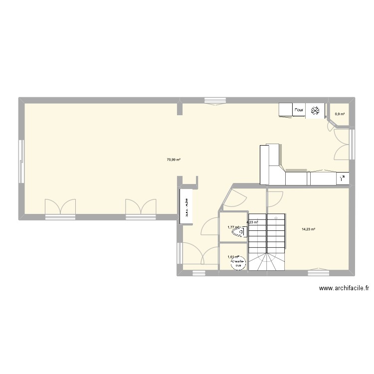Maison Dimension. Plan de 6 pièces et 94 m2