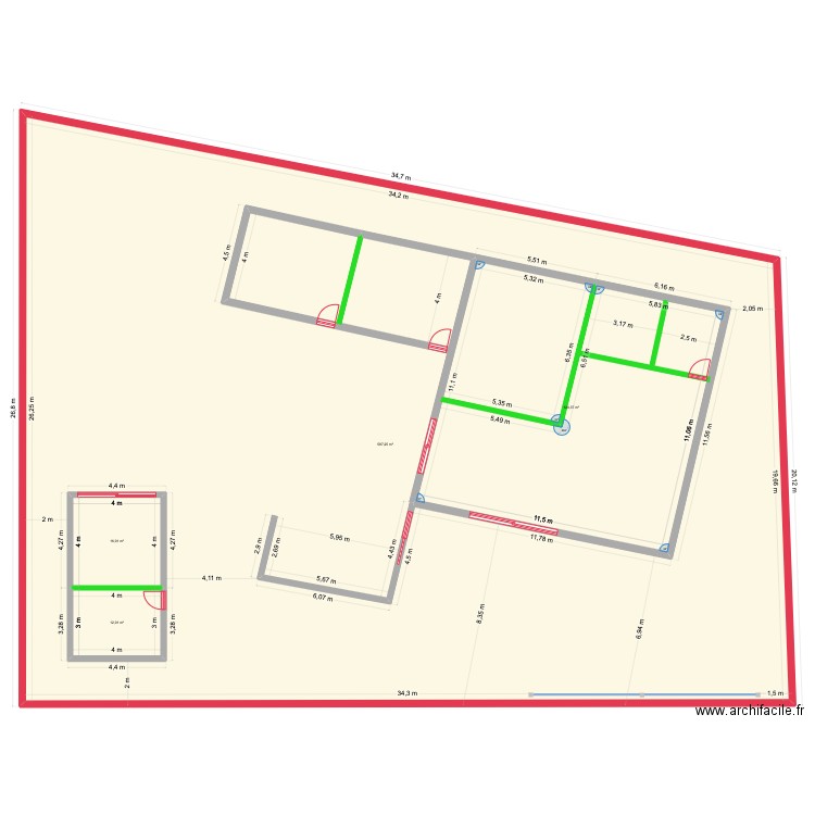 Maison Thailande 2. Plan de 4 pièces et 930 m2
