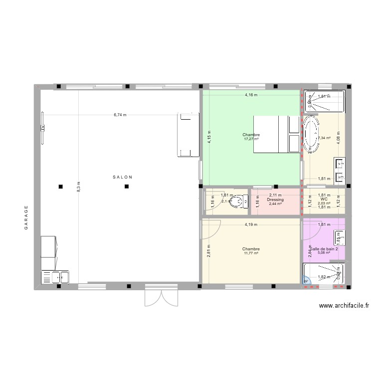 GAMBAIS 5. Plan de 7 pièces et 48 m2
